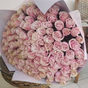 101 Светло-Розовая Роза 60 см