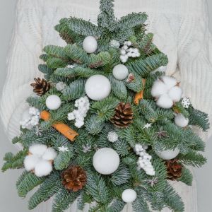 Новогодняя ёлка белая (35 см.)