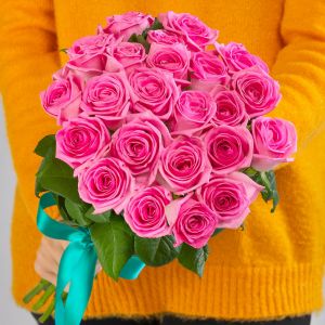 21 Ярко-Розовая Роза (50 см.)