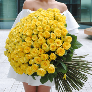 101 Желтая Роза (70 см.)