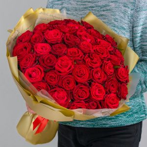  45 Красных Роз (40 см.) в упаковке