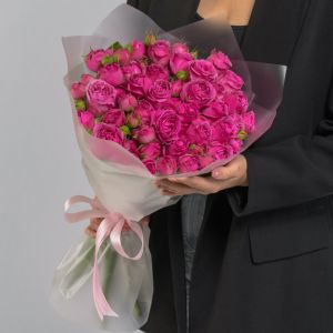 25 Кустовых Пионовидных Малиновых Роз