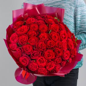 51 Красная Роза (40 см.) в упаковке