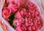 15 розовых роз Кении в упаковке small №3