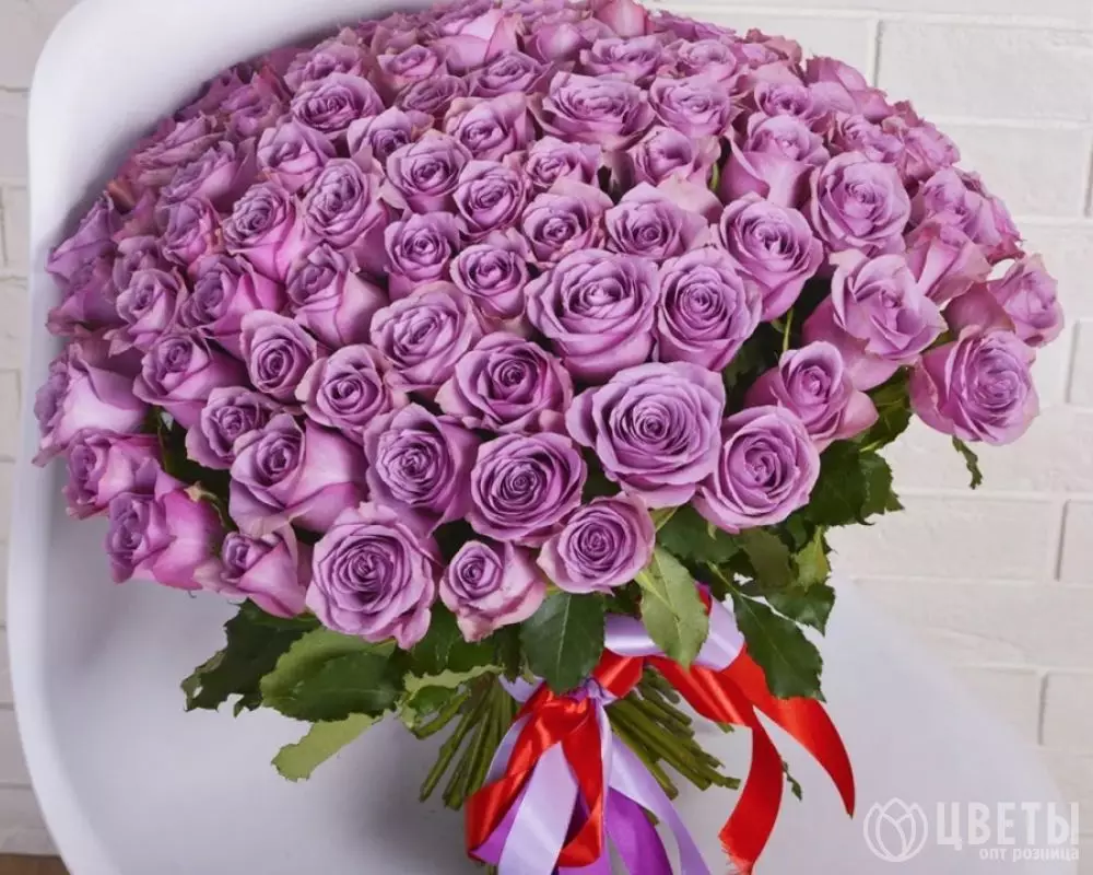 101 Фиолетовая Роза Кения 35-40 см №1