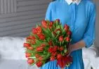 25 красных тюльпанов в упаковке small №2