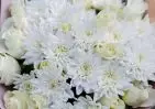 Букет из белых роз и кустовых хризантем small №2