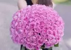 101 Ярко-Розовая Роза Кения Премиум 40 см small №1