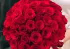 Букет 51 красной розы в шляпной коробке small №2