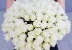 101 белой розы Кения Премиум 40 см small №2