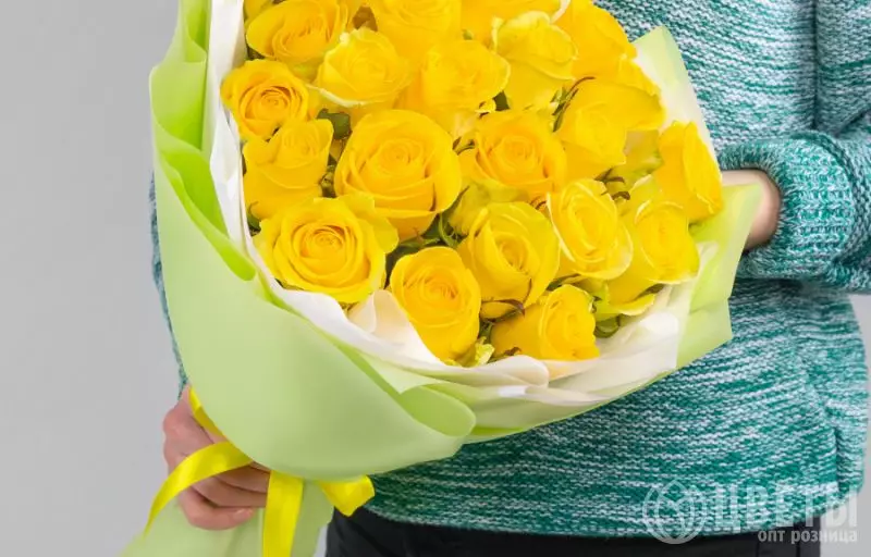 21 Желтая Роза (60 см.) №1