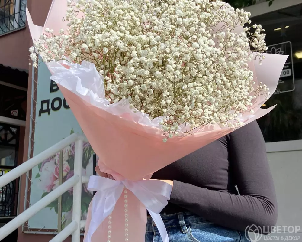 Монобукет из 11 гипсофил №1