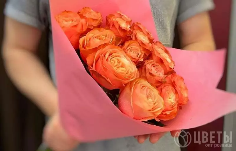 15 роз Кахала 60 см в упаковке №2