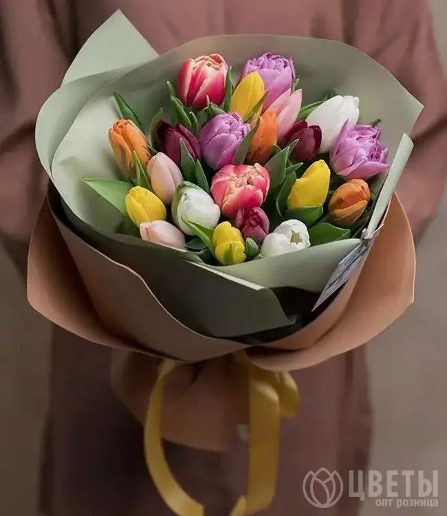Тюльпаны микс в оформлении «Vekoti» №1